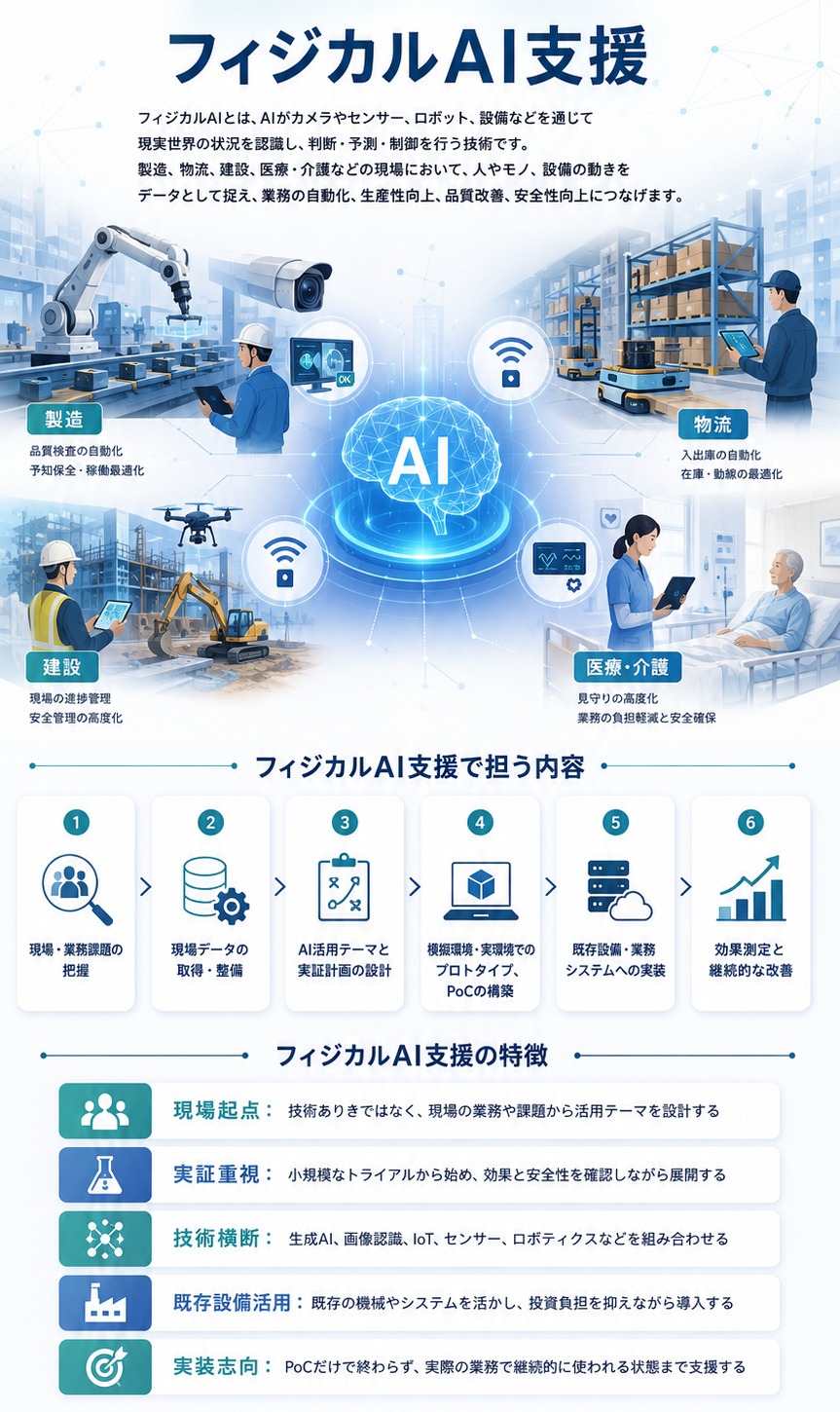 フィジカルAI関連支援のイメージ図